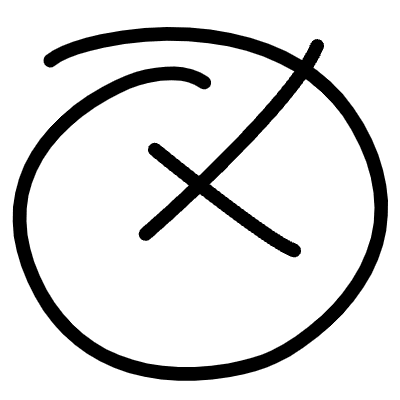 Denied Cross Wrong Circle Line Element from Variable Scribbles Set