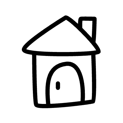 House Home Line Element from Variable Scribbles Set