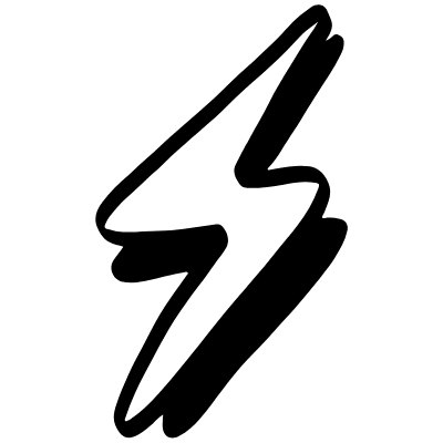 Lightning Flash Shadow Doodle Element from Beveled Scribbles Set