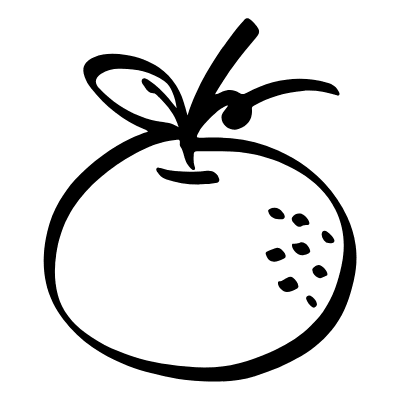 Orange Fruit Doodle Element from Beveled Scribbles Set