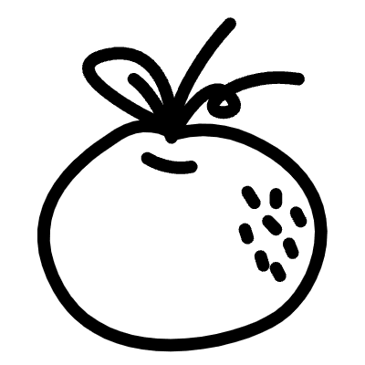 Orange Fruit Line Element from Variable Scribbles Set