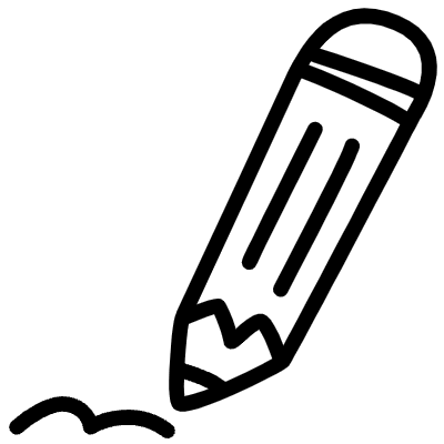Pencil Writing Line Element from Variable Scribbles Set