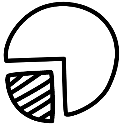 Pie Chart Line Doodle Element from Variable Scribbles Set
