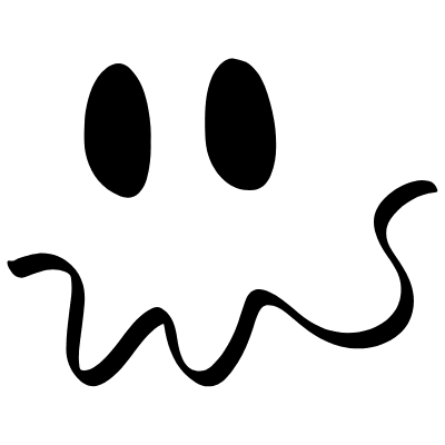 Scary Face Doodle Element from Beveled Scribbles Set