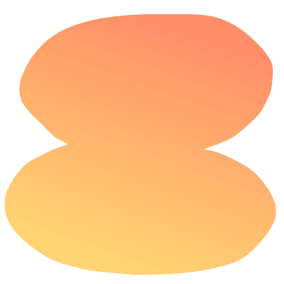 Organic Shape Abstract 5 Element from Gradient Shapes Set