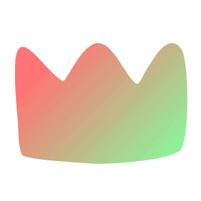 Organic Shape Crown Element from Gradient Shapes Set