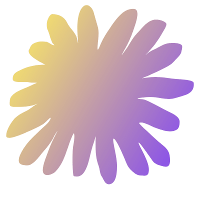 Organic Shape Flower 3 Element from Gradient Shapes Set