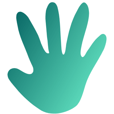 Organic Shape Hand Element from Gradient Shapes Set