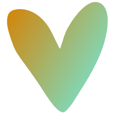 Organic Shape Heart 1 Element from Gradient Shapes Set