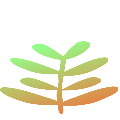 Organic Shape Leaves 1 Element from Gradient Shapes Set