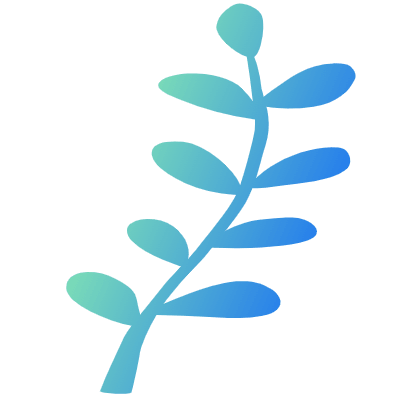 Organic Shape Leaves 4 Element from Gradient Shapes Set