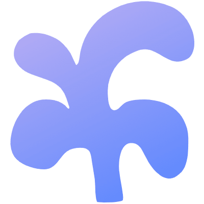 Organic Shape Leaves 7 Element from Gradient Shapes Set