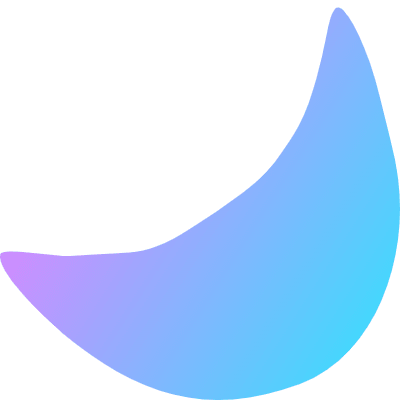 Organic Shape Moon Element from Gradient Shapes Set