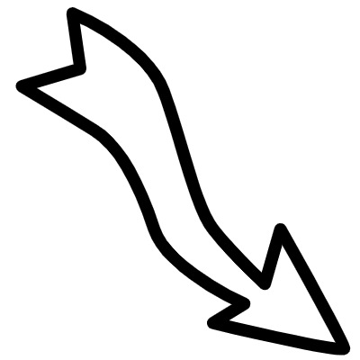 Wiggle Outline Arrow 1 Element from Variable Scribbles Set