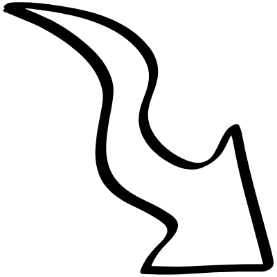 Wiggle Outline Arrow 2 Element from Beveled Scribbles Set