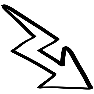 Zigzag Outline Arrow Element from Beveled Scribbles Set