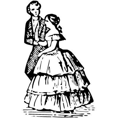 Dancers 9 Element from Vintage Illustrations Set