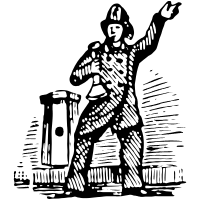 Fire Fighter Element from Vintage Illustrations Set