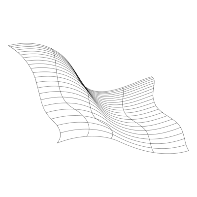 Ribbon 2 Element from 3D Motifs (Wireframe) Set