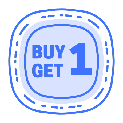 Buy 1 Get Free Square Element from Vector Badges Set