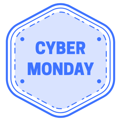 Cyber Monday Hexagon Element from Vector Badges Set