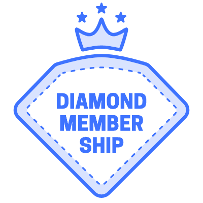 Diamond Membership Crown Element from Vector Badges Set
