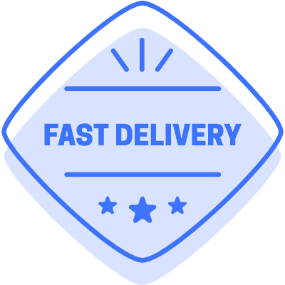 Fast Delivery Star Element from Vector Badges Set