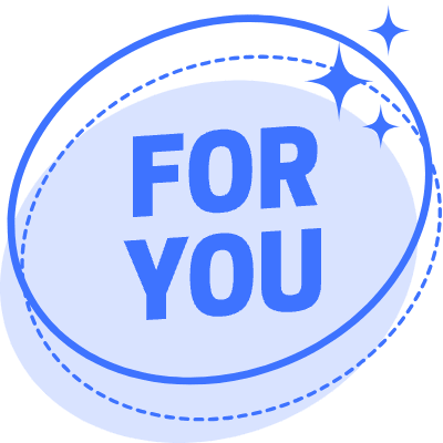 For You Blink Circle Element from Vector Badges Set