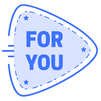 For You Star Triangle Element from Vector Badges Set