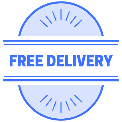 Free Delivery Oval Element from Vector Badges Set