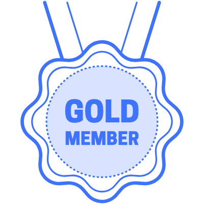 Gold Member Prize Element from Vector Badges Set