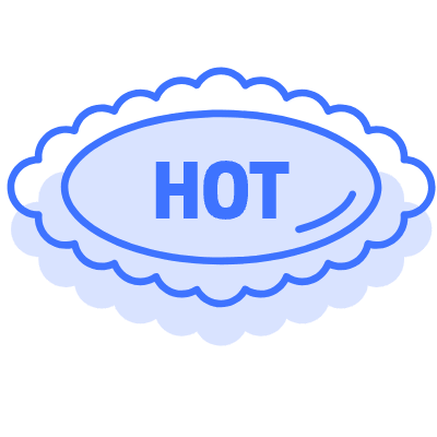 Hot Ellipse Element from Vector Badges Set