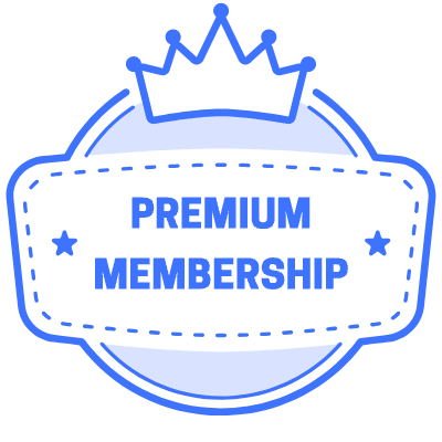 Premium Membership Star Crown Element from Vector Badges Set