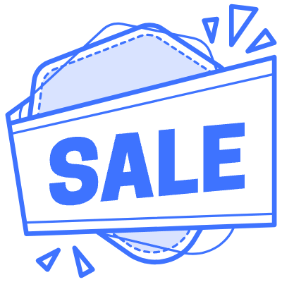 Sale Square Rock Element from Vector Badges Set