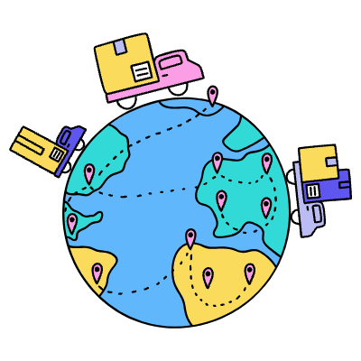 Shipping Illustration from Dhaka Set