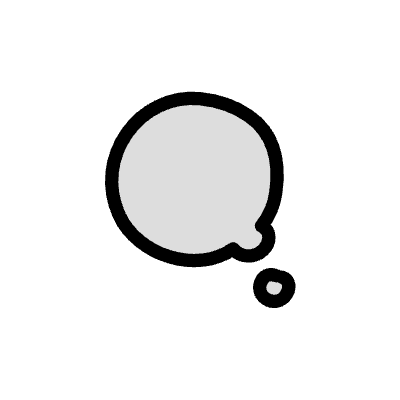 Abstract Bubbles Pop Thinking Filled Element from Variable Scribbles Set