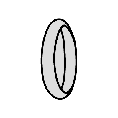 Abstract Circle Ring Filled 3 Element from Variable Scribbles Set