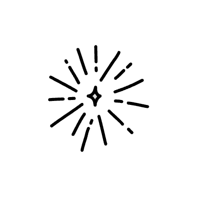 Abstract Highlight Star Sparkle Line Element from Variable Scribbles Set