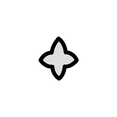 Abstract Plus Star Wink Filled Element from Variable Scribbles Set