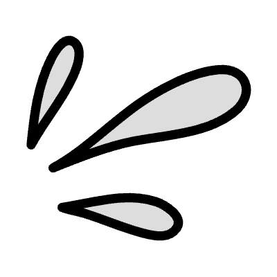 Abstract Splash Filled Element from Variable Scribbles Set