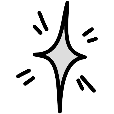 Abstract Star Wink Sparkle Filled 3 Element from Variable Scribbles Set