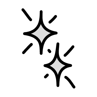 Abstract Star Wink Sparkle Filled 7 Element from Variable Scribbles Set