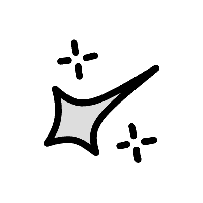 Abstract Stars Plus Wink Filled Element from Variable Scribbles Set