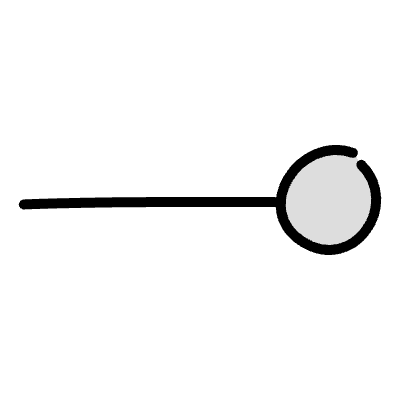 Filled Bullet Point Left Element from Variable Scribbles Set
