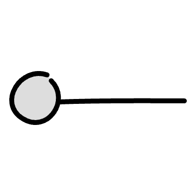 Filled Bullet Point Right Element from Variable Scribbles Set