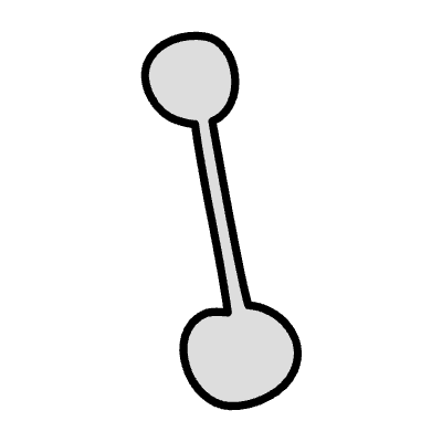 Filled Bullet Two Way Bold Element from Variable Scribbles Set