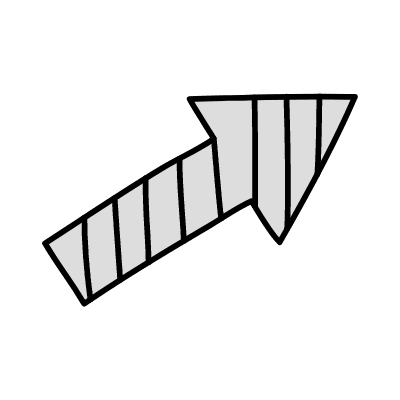 Filled Arrow Thick 4 Element from Variable Scribbles Set