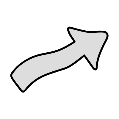 Filled Arrow Thick 5 Element from Variable Scribbles Set