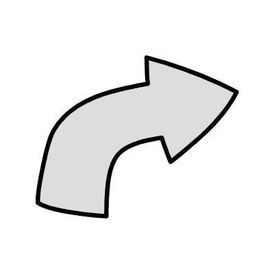 Filled Arrow Thick Curve 5 Element from Variable Scribbles Set