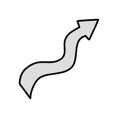 Filled Arrow Thick Wiggle 2 Element from Variable Scribbles Set